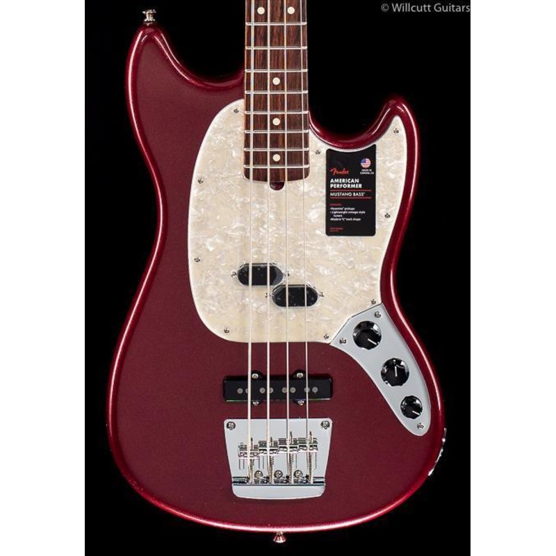 Fender American Performer Mustang Bass Aubergine Rosewood (703) - ULT975560819911