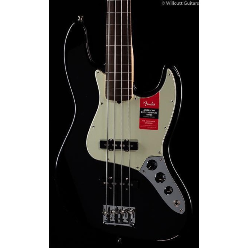Fender American Professional Fretless Jazz Bass Black Rosewood (794) - ULT975560819893