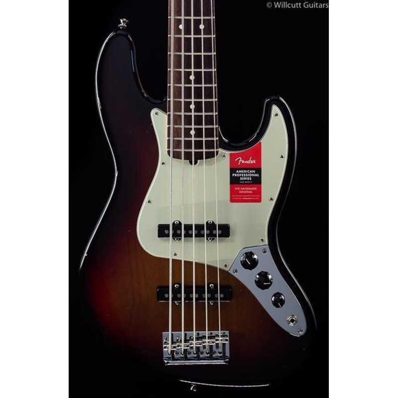Fender American Professional Jazz Bass V 3-Tone Sunburst Rosewood (522) - ULT975560819889
