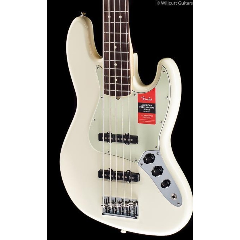 Fender American Professional Jazz Bass V Olympic White (474) - ULT975560819888