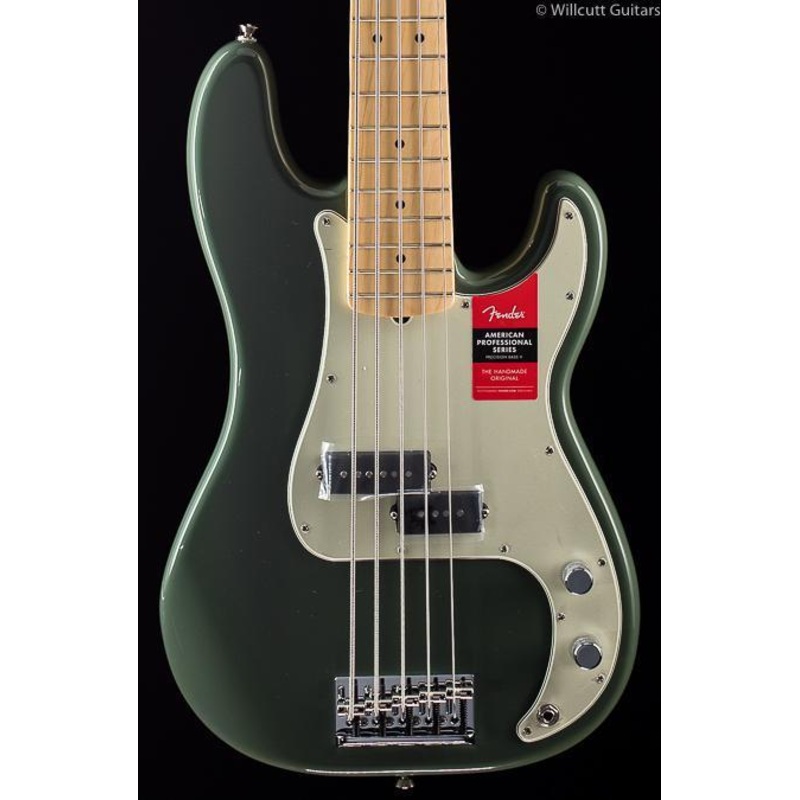 Fender American Professional Precision Bass V Antique Olive Maple (432) - ULT975560819877