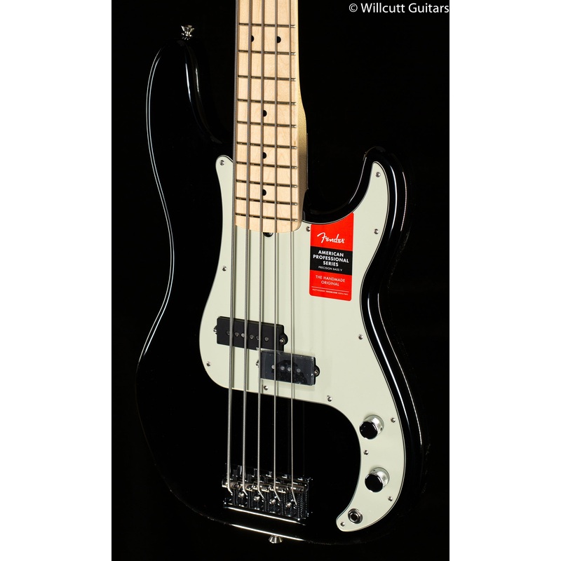Fender American Professional Precision Bass V Black Maple - ULT975560819876