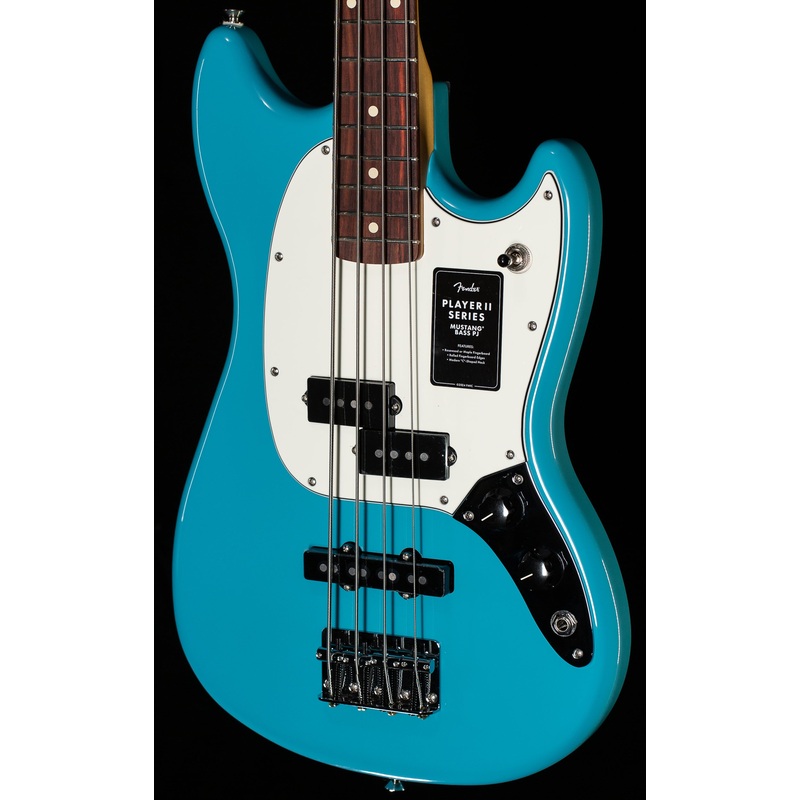 Fender Player II Mustang Bass PJ Rosewood Fingerboard Aquatone Blue (544) - ULT975560820056