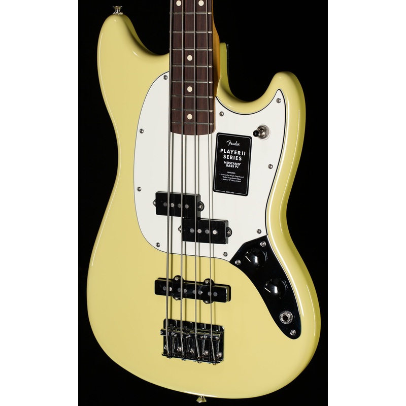 Fender Player II Mustang Bass PJ Rosewood Fingerboard Hialeah Yellow (795) - ULT975560820055