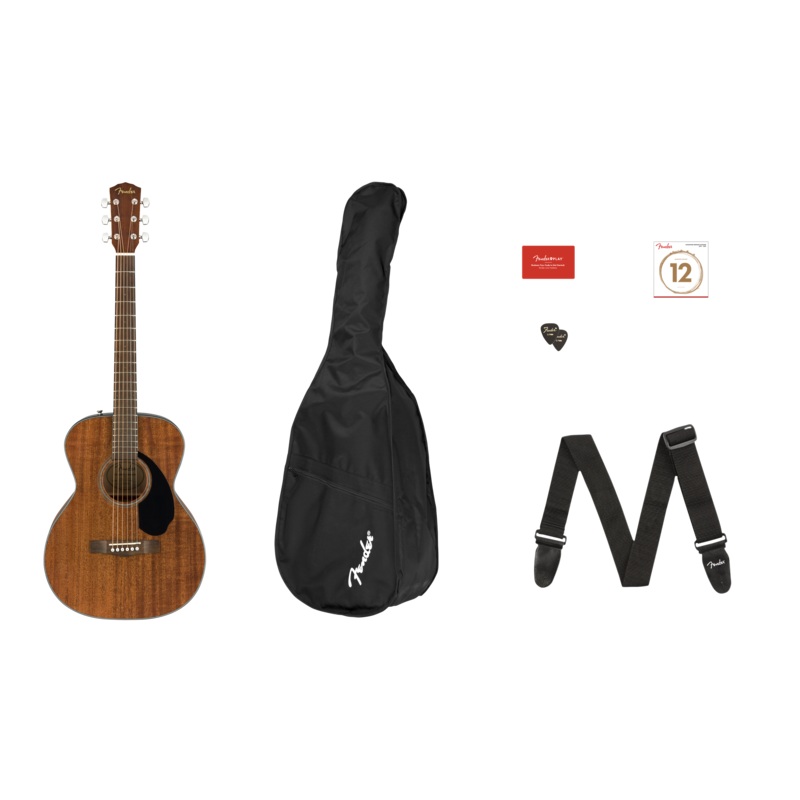 Fender CC-60S Concert Pack V2, All-Mah WN - ULT975560819826