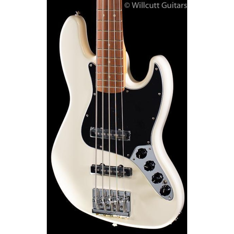 Fender Deluxe Active Jazz Bass V Olympic White Pau Ferro (485) - ULT975560819798