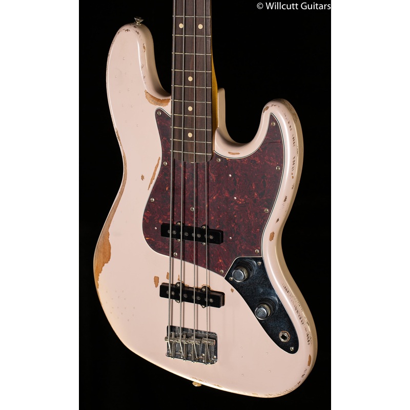 Fender Flea Jazz Bass, Rosewood Fingerboard, Road Worn Shell Pink Bass Guitar - ULT975560819773