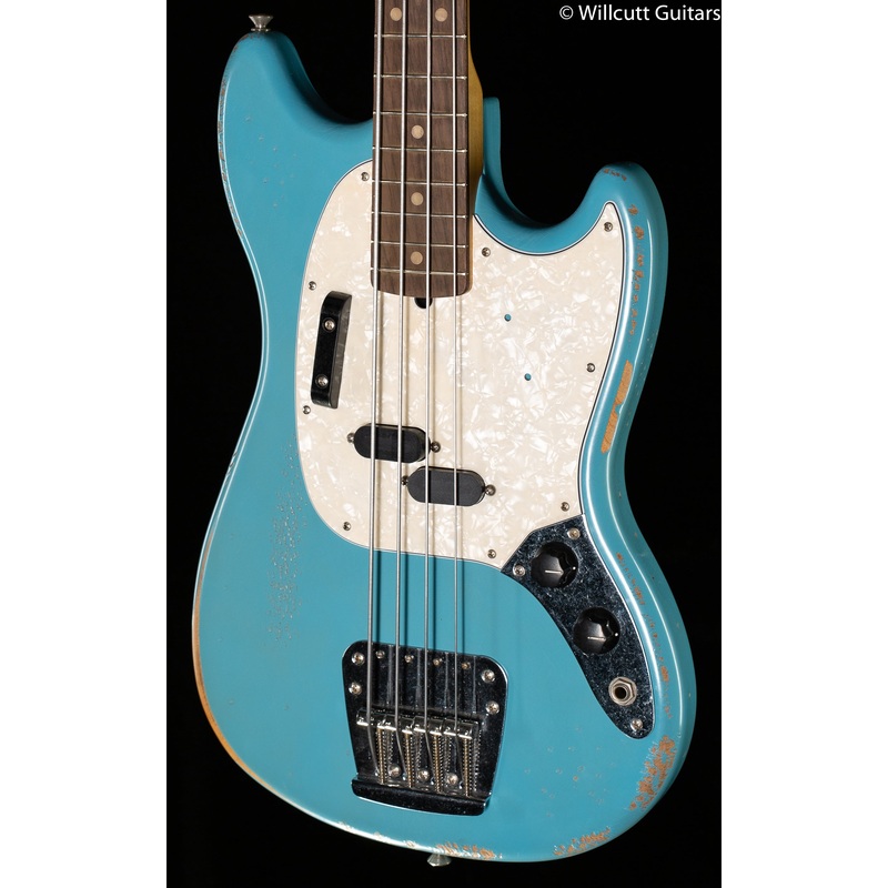 Fender JMJ Road Worn Mustang Bass Daphne Blue - ULT975560819696