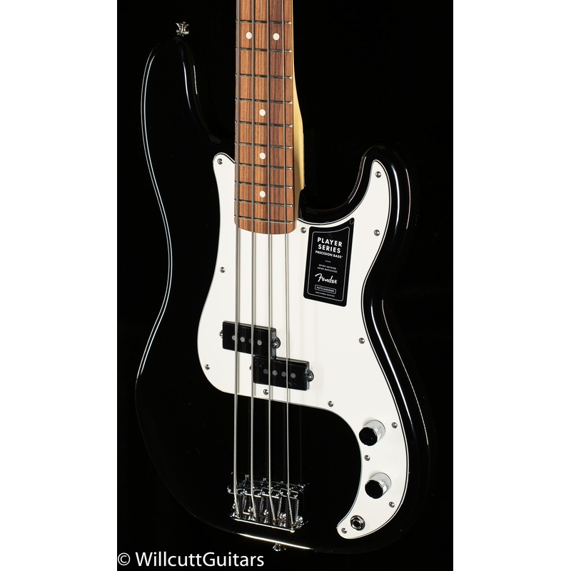 Fender Player Precision Bass Black Pau Ferro Bass Guitar - ULT975560819628