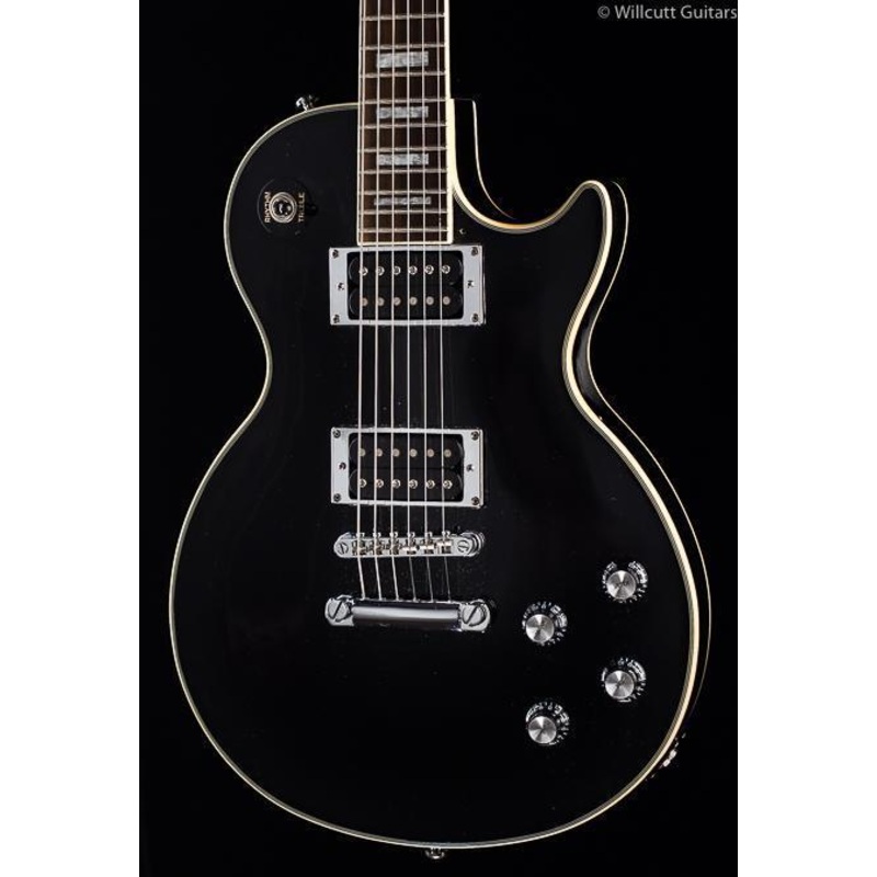 Epiphone USED Les Paul Custom, Ebony, CHW, w/case - ULT975560819167