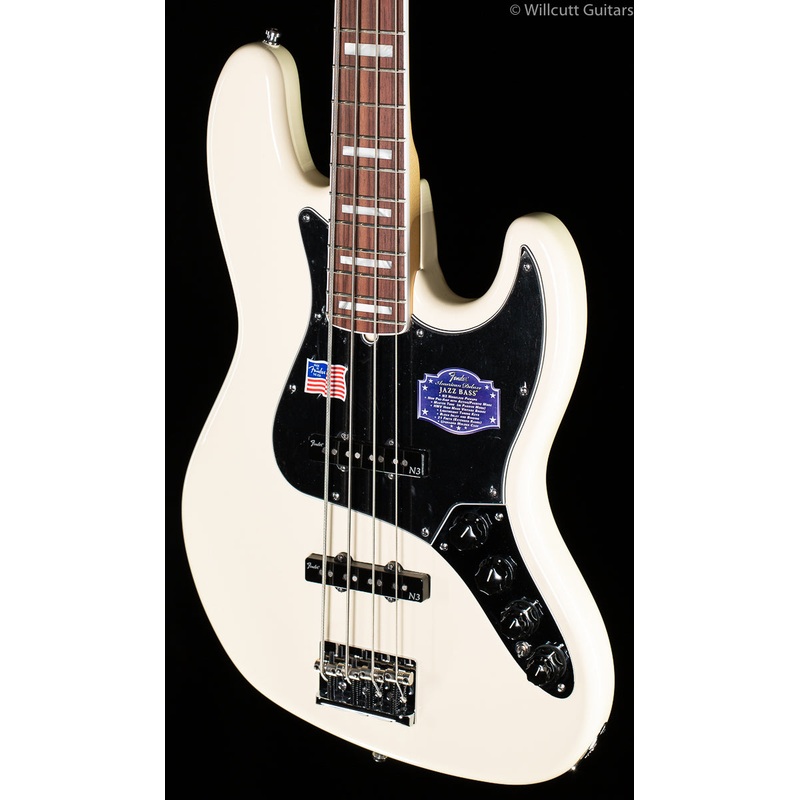 Fender American Deluxe Jazz Bass Olympic White - ULT975560818984