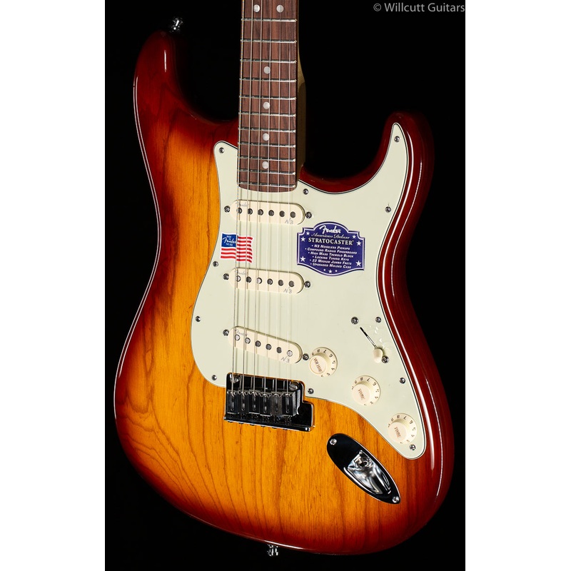 Fender American Deluxe Stratocaster Ash Tobacco Sunburst - ULT975560818969
