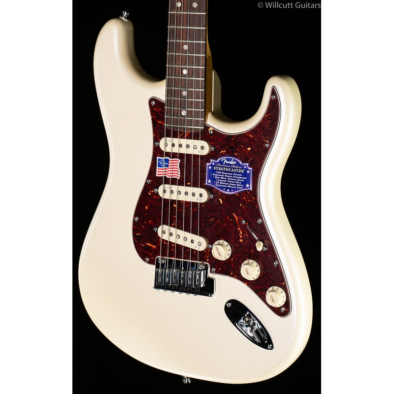 Fender American Deluxe Stratocaster Olympic Pearl - ULT975560818976