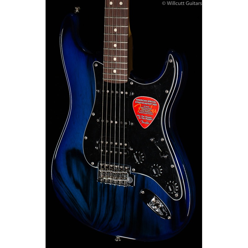 Fender American Design Strat Burnt Blue Transparent - ULT975560818966