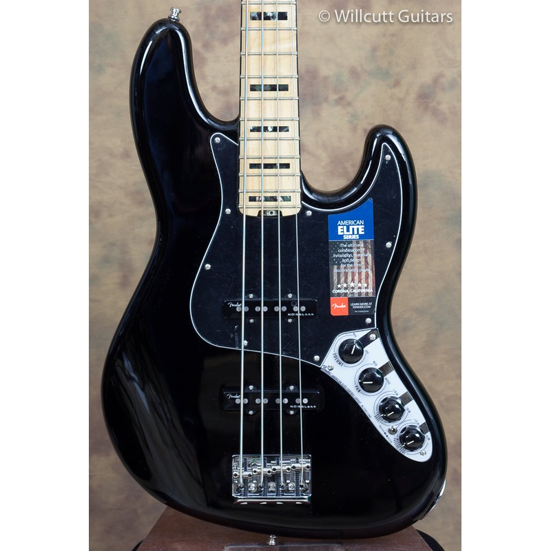 Fender American Elite Jazz Bass Black DEMO - ULT975560819002