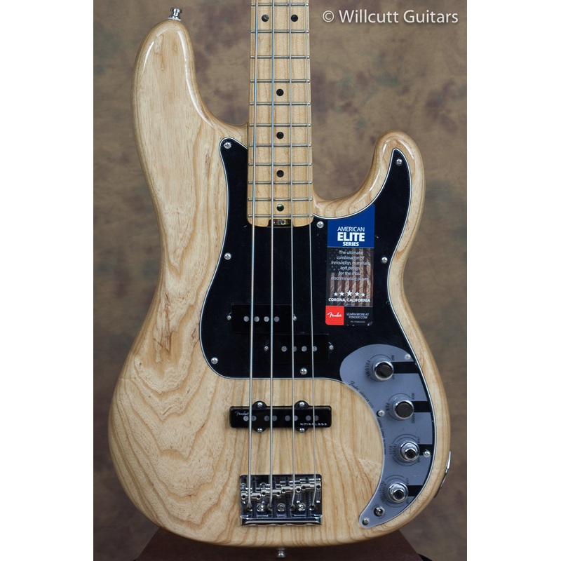Fender American Elite Precision Bass Natural Ash USED - ULT975560819003