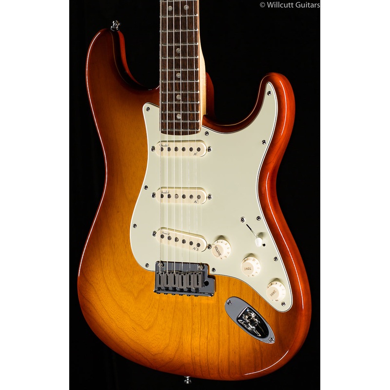 Fender American Deluxe Stratocaster Ash Tobacco Sunburst, Rosewood *Demo - ULT975560818959