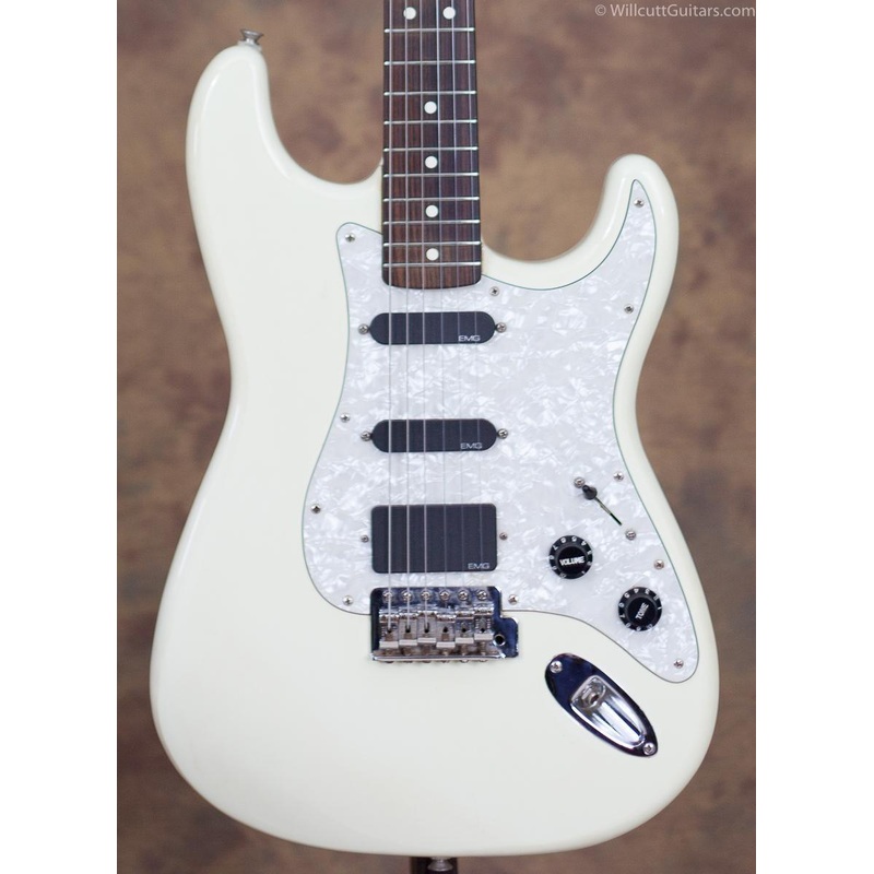 Fender 1991 Standard Stratocaster Olympic White EMGs USED - ULT975560818445