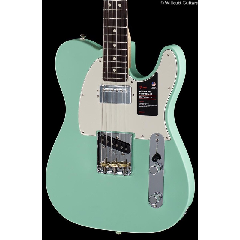 Fender American Performer Telecaster with Humbucker Satin Surf Green - ULT975560818055
