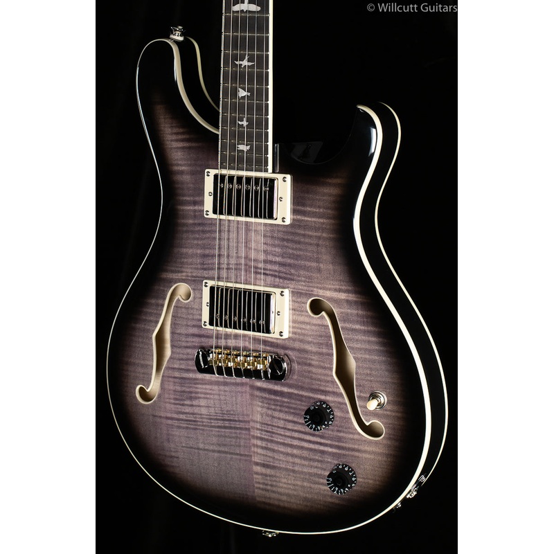 2020 PRS SE Hollowbody II Maple Top Charcoal Burst - ULT975560817481