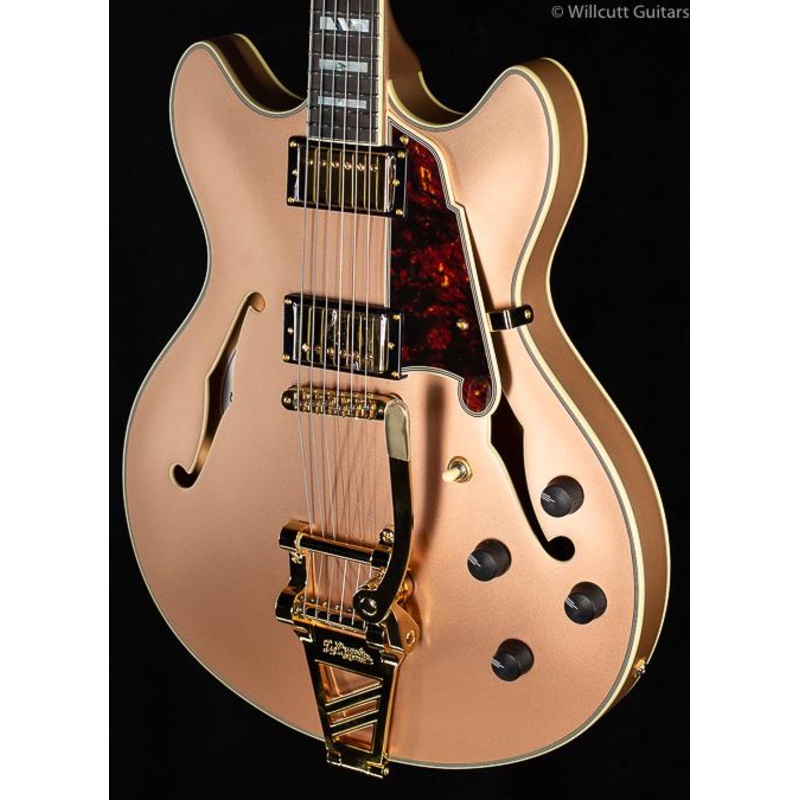 D'Angelico Deluxe DC Limited Edition Matte Rose Gold (535) - ULT975560817563