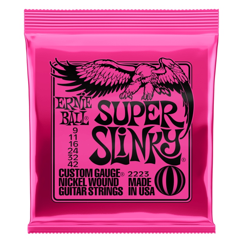 Ernie Ball Super Slinky Nickel Wound Electric Guitar Strings - 9-42 Gauge - ULT975560817282