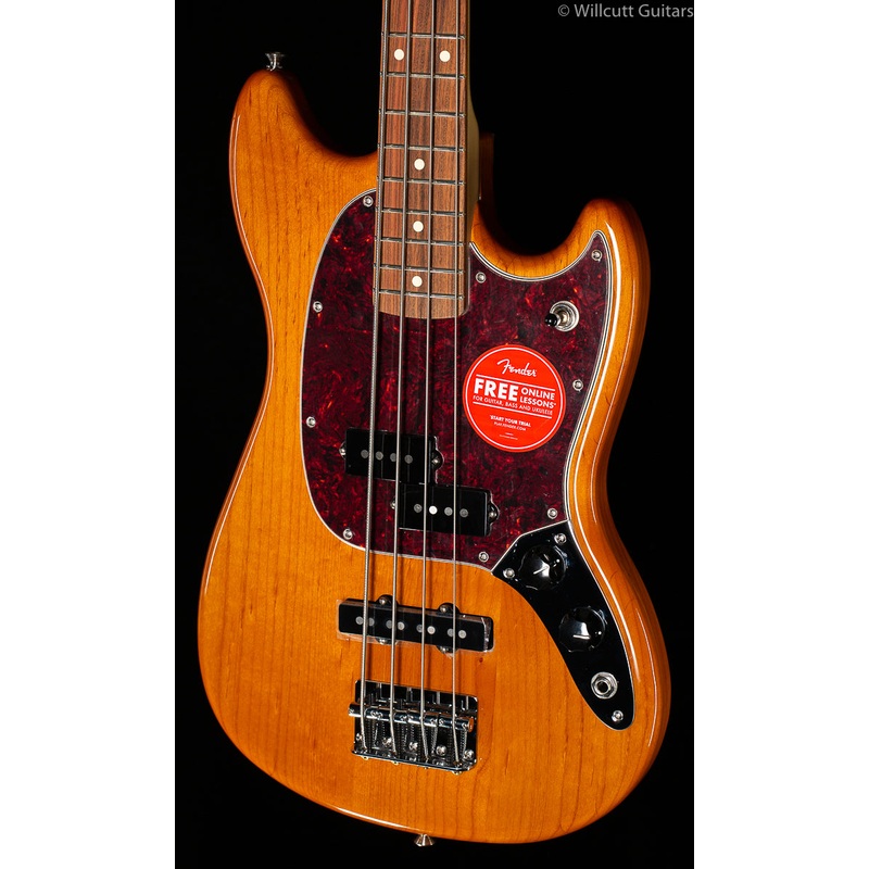 Fender Player Mustang Bass PJ Aged Natural Bass Guitar - ULT975560817822