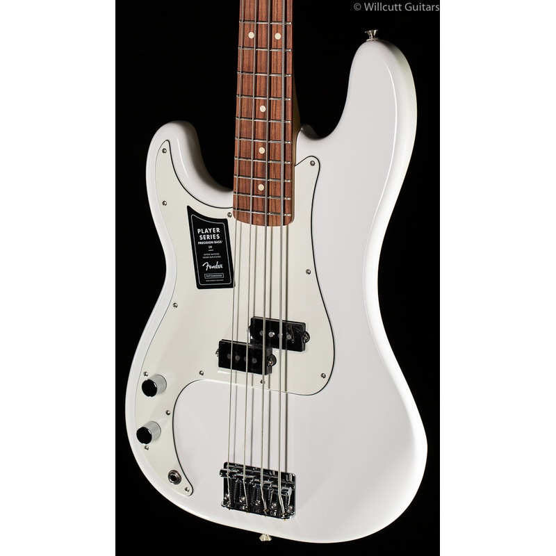 Fender Player Precision Bass Polar White Lefty Bass Guitar - ULT975560817746