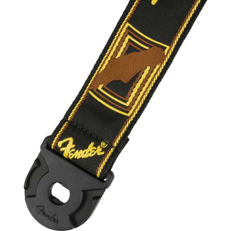 Fender Quick Grip Locking End Strap, Black, Yellow and Brown, 2" - ULT975560817479
