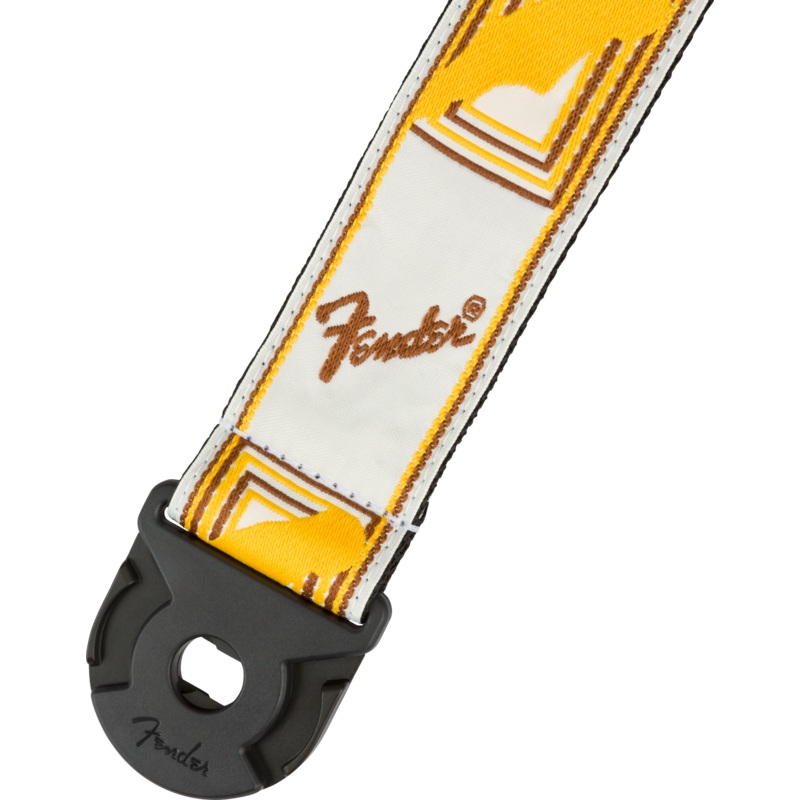 Fender Quick Grip Locking End Strap, White, Yellow and Brown, 2" - ULT975560817480