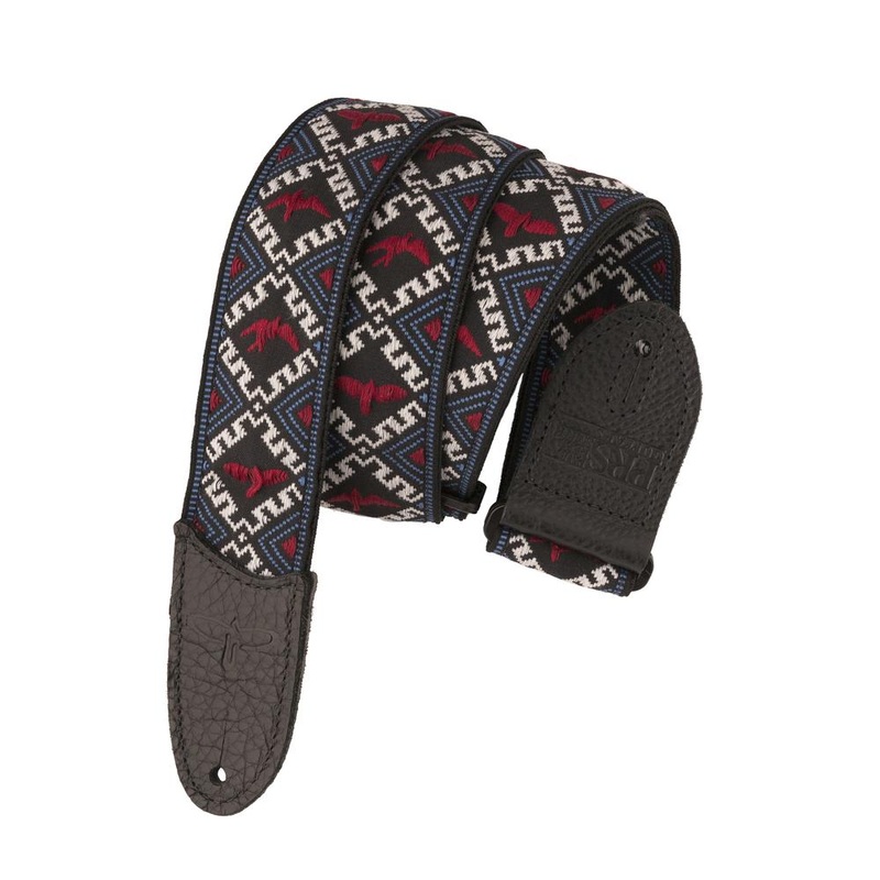 PRS Jacquard Hootenanny Style 2" Strap Red, White & Blue Birds - ULT975560817470
