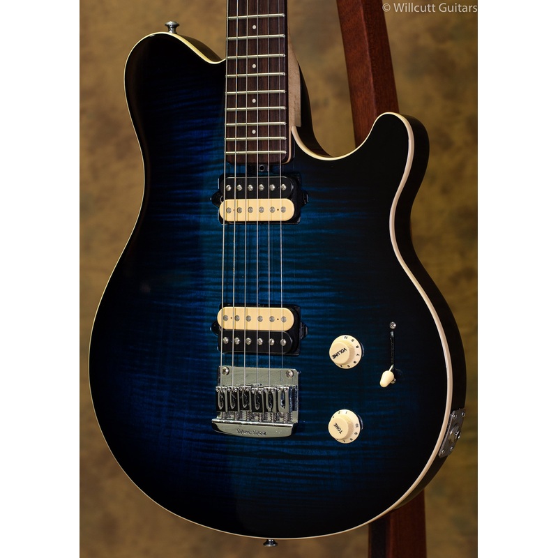Ernie Ball Music Man Axis SS Pacific Blue Burst Hardtail USED - ULT975560816815