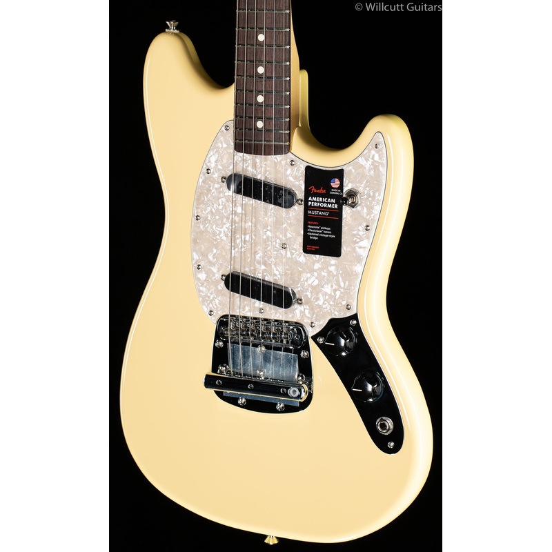 Fender American Performer Mustang Vintage White Rosewood - ULT975560816862