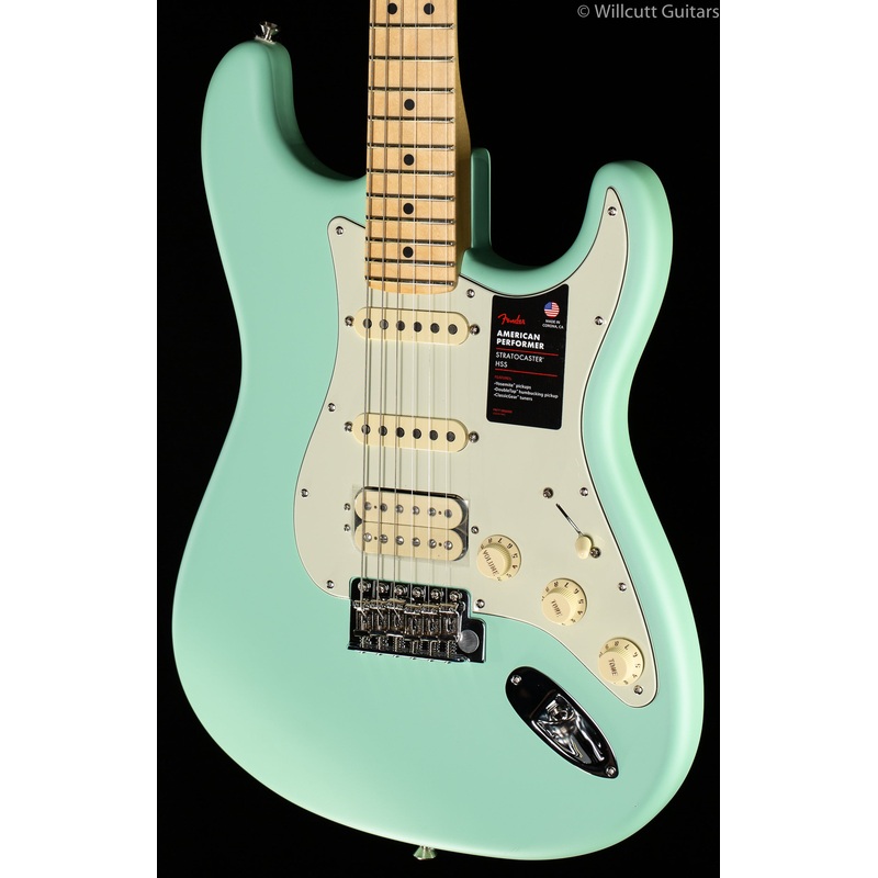 Fender American Performer Stratocaster HSS Satin Surf Green - ULT975560816860