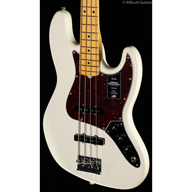 Fender American Professional II Jazz Bass Olympic White Maple Fingerboard - ULT975560816994