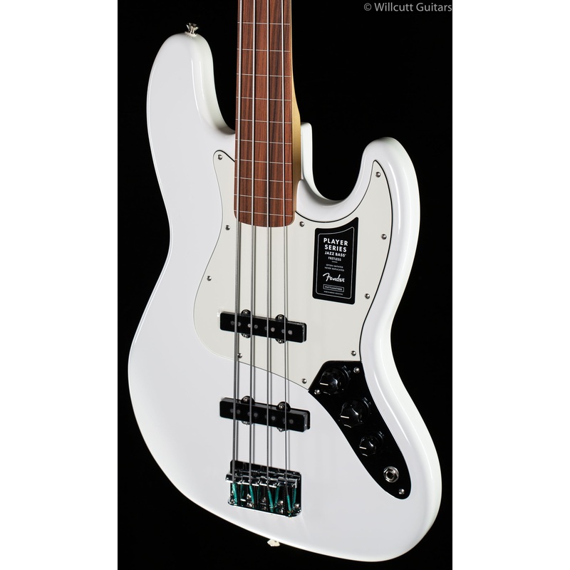 Fender Player Jazz Bass Fretless Pau Ferro Polar White Bass Guitar - ULT975560816868