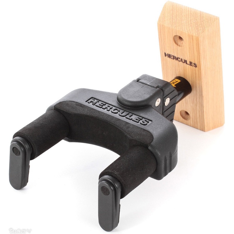 Hercules GSP38WB Wood Block Guitar Wall Hanger - ULT975560817115