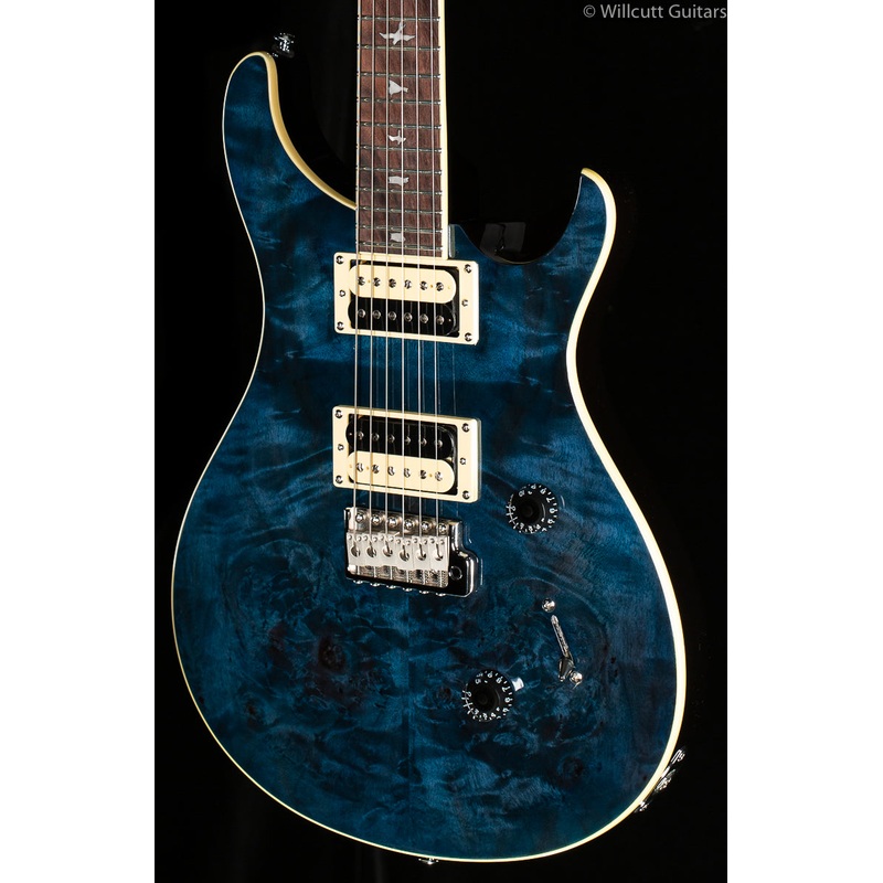 PRS SE Custom 24 Poplar Burl Whale Blue - ULT975560816957