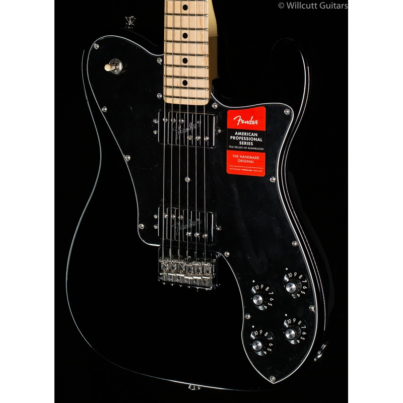 Fender American Pro Telecaster Deluxe ShawBucker Maple Fingerboard, Black - ULT975560816517