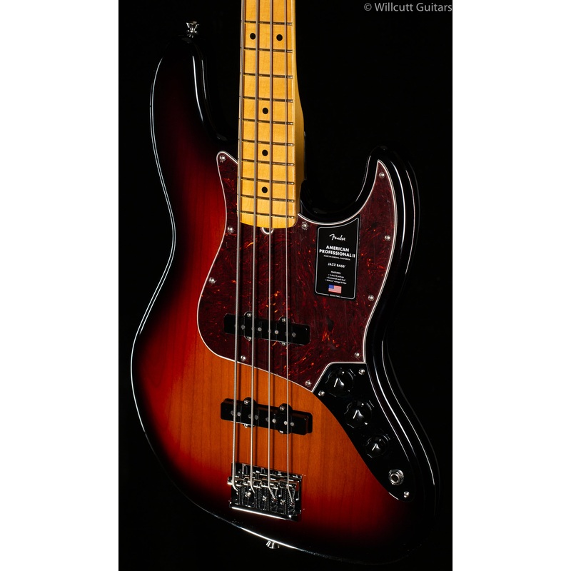 Fender American Professional II Jazz Bass 3-Color Sunburst Maple Fingerboard Bass Guitar - ULT975560816748