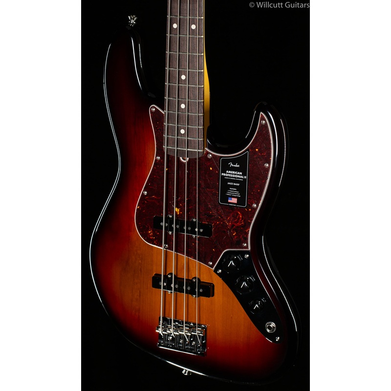 Fender American Professional II Jazz Bass 3-Color Sunburst Rosewood Fingerboard - ULT975560816522