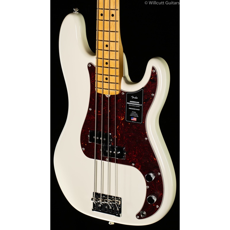 Fender American Professional II Precision Bass Olympic White Maple Fingerboard - ULT975560816735