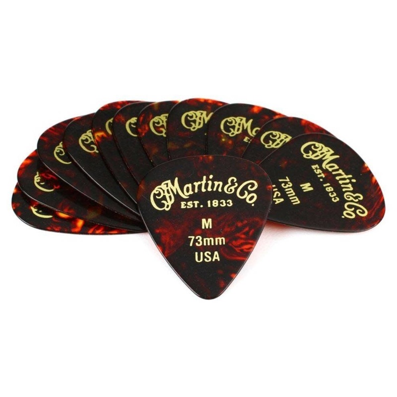 Martin 18A0050 Guitar Picks Tortoise Shell 12 Pack Medium .73mm - ULT975560816487