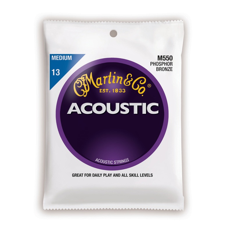 Martin Acoustic Phosphor Bronze Guitar Strings -.013-.056 Medium - ULT975560816601