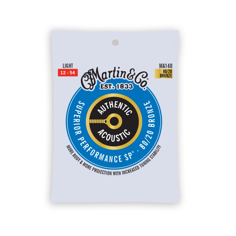 Martin Authentic Acoustic SP 80/20 Bronze Guitar Strings -.012-.054 Light - ULT975560816626