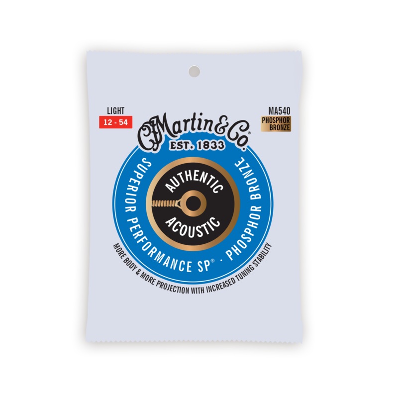 Martin Authentic Acoustic SP Phosphor Bronze Guitar Strings -.012-.054 Light - ULT975560816624