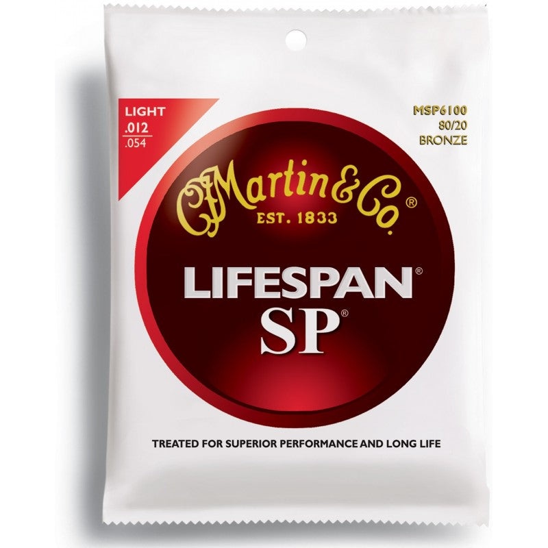 Martin Lifespan SP 80/20 Bronze Guitar Strings -.012-.054 Light - ULT975560816598