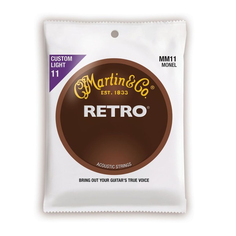 Martin Retro Acoustic Guitar Strings -.011-.052 Custom Light - ULT975560816621