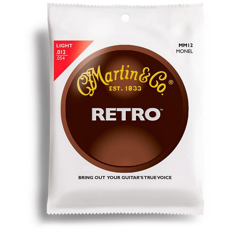 Martin Retro Acoustic Guitar Strings -.012-.054 Light - ULT975560816620