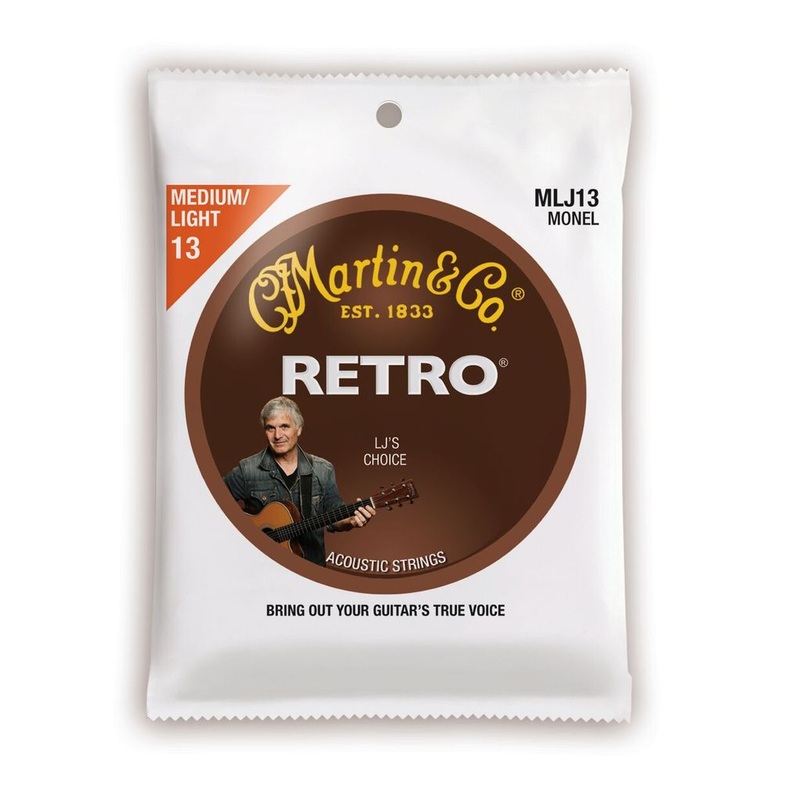 Martin Retro Acoustic Guitar Strings -.013-.056 Medium/Light - LJ's Choice - ULT975560816617